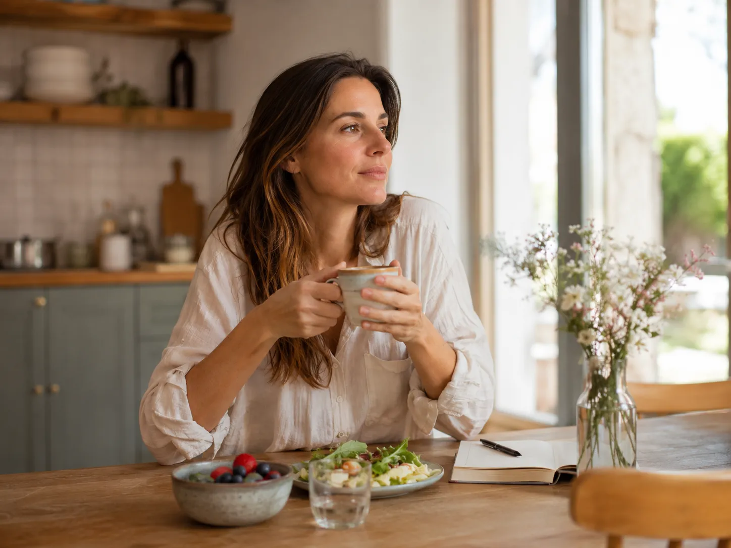 Personne accompagnée dans une démarche apaisée autour des envies de sucre et de l’équilibre alimentaire