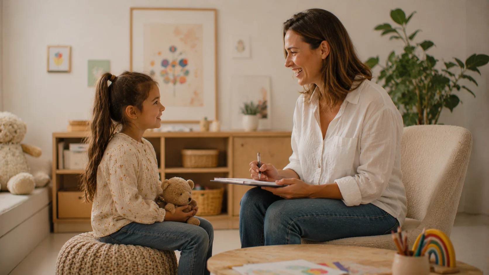 Accompagnement bien-être enfant, cadre rassurant.