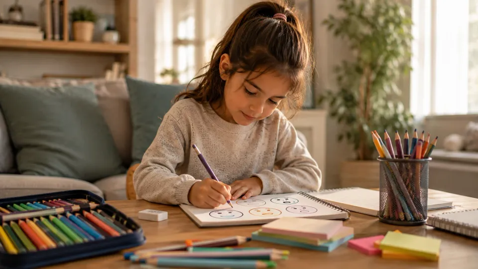 Carnet et lumière douce pour observer les situations émotionnelles.