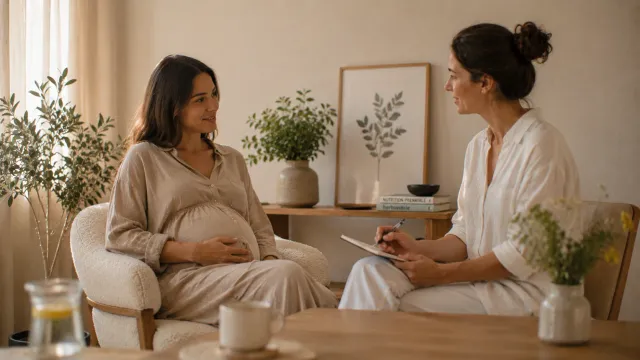 Ambiance calme évoquant l’écoute et la santé mentale périnatale.